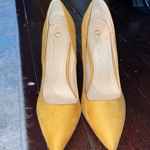 Mustard yellow heels